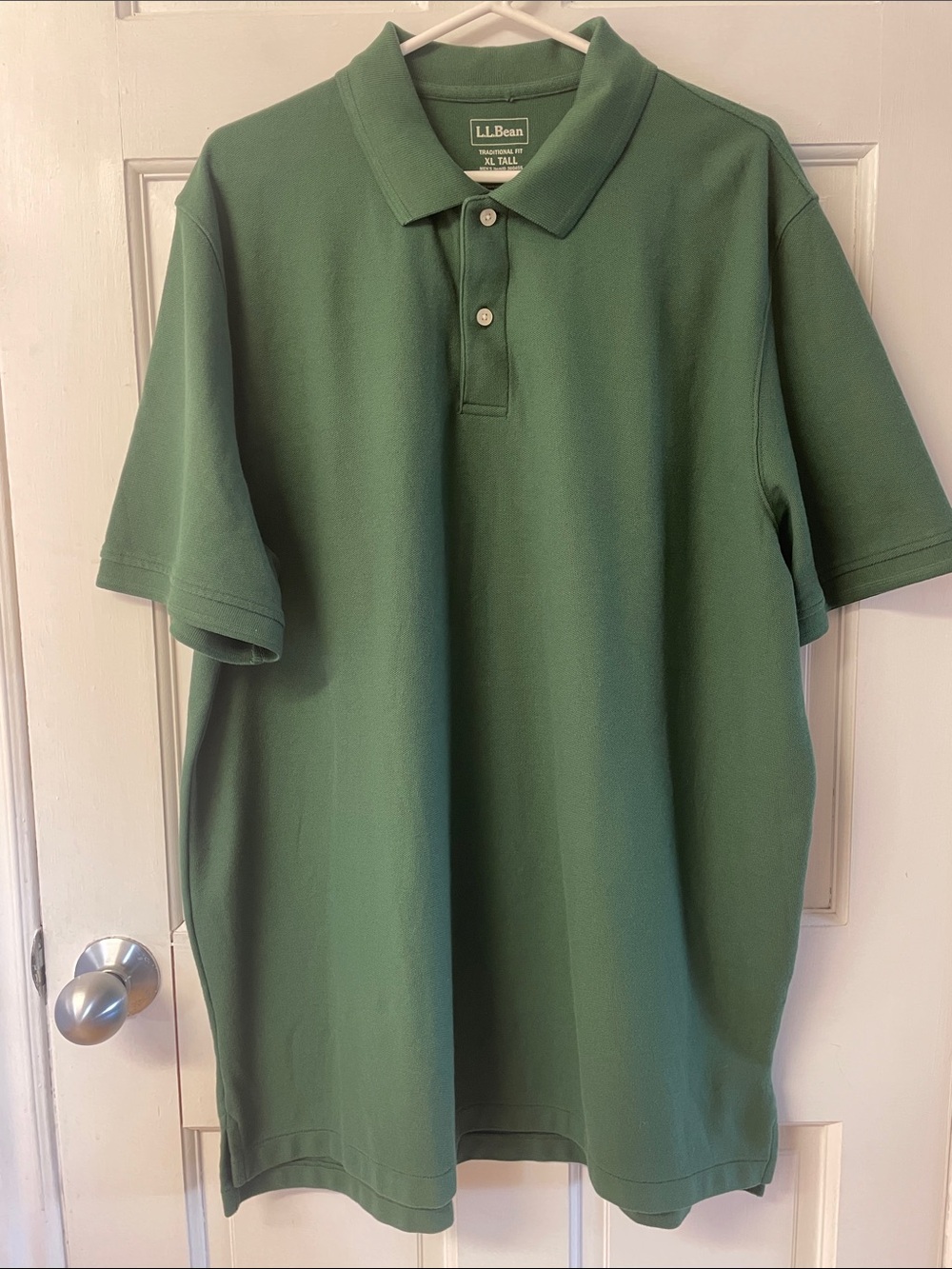 L. L. Bean brand new green premium double L knit polo shirt men’s size XL tall